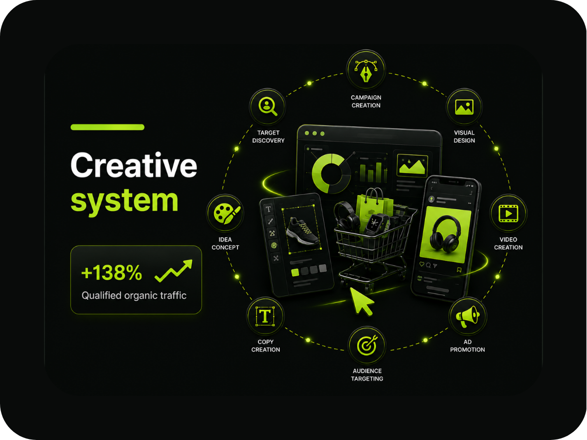 Commerce campaign creative system portfolio preview