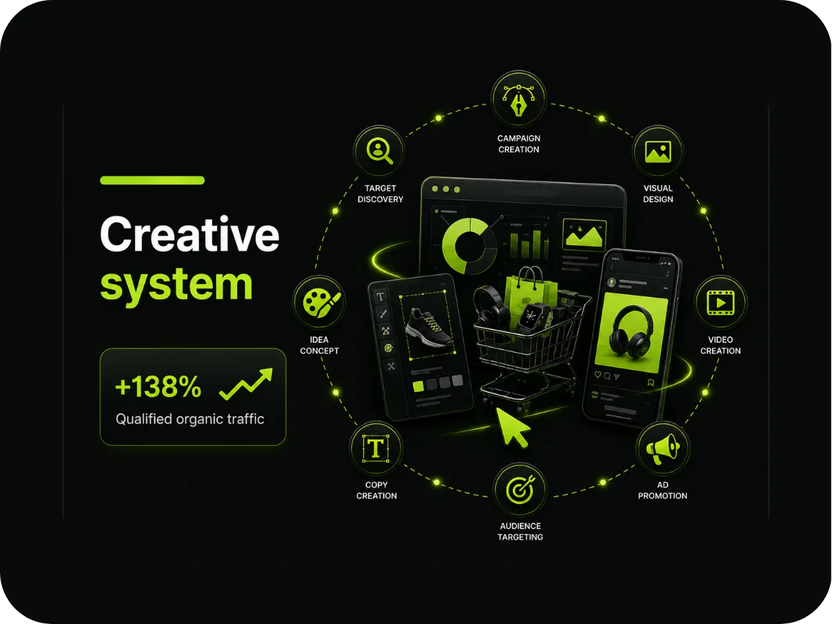 Commerce campaign creative system portfolio preview