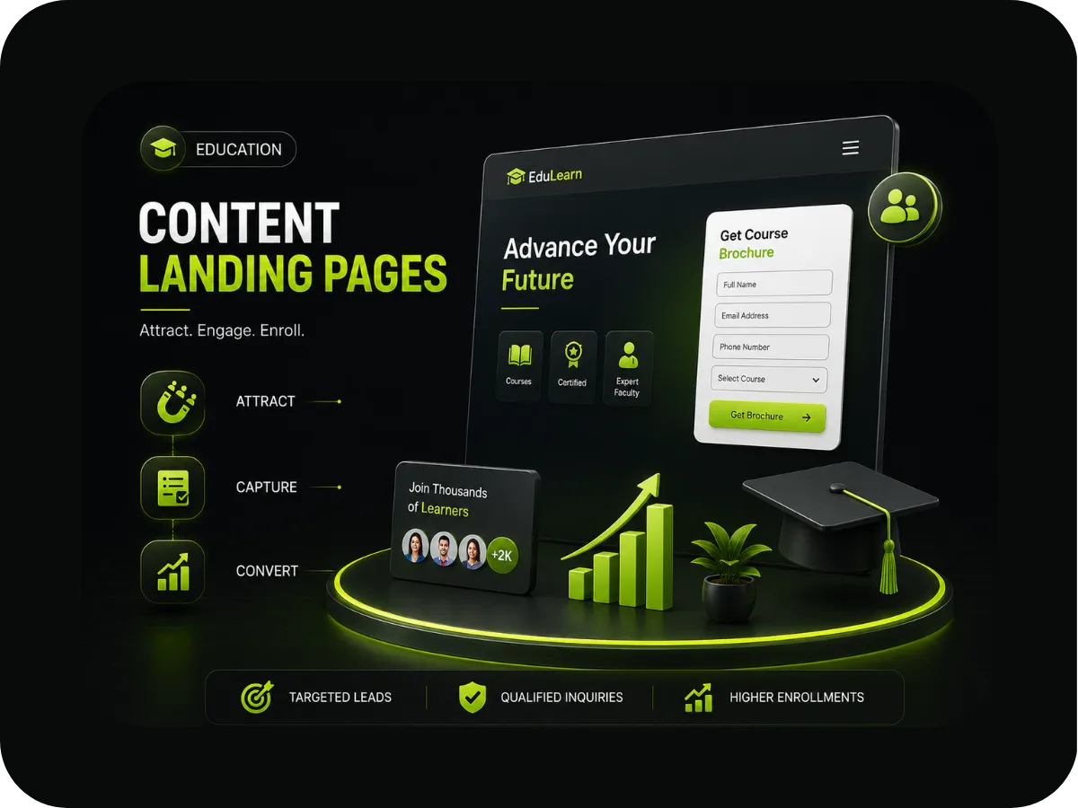 Education lead-gen landing system portfolio preview